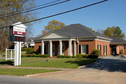 Small town bank building