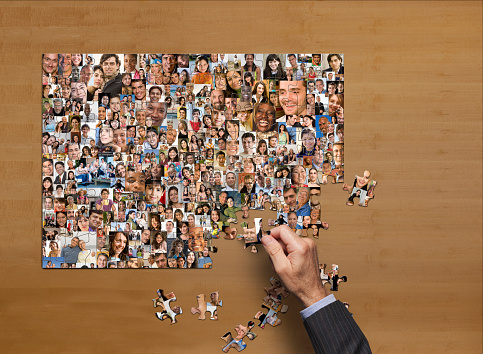 Puzzle made up of individual pictures