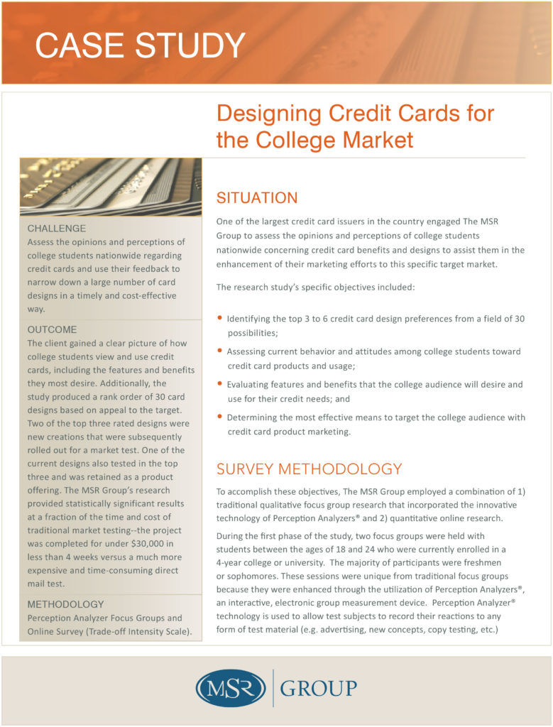 case study on credit card